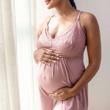 Lucille Maternity & Nursing Nightgown | Vintage Pink Milk & Baby