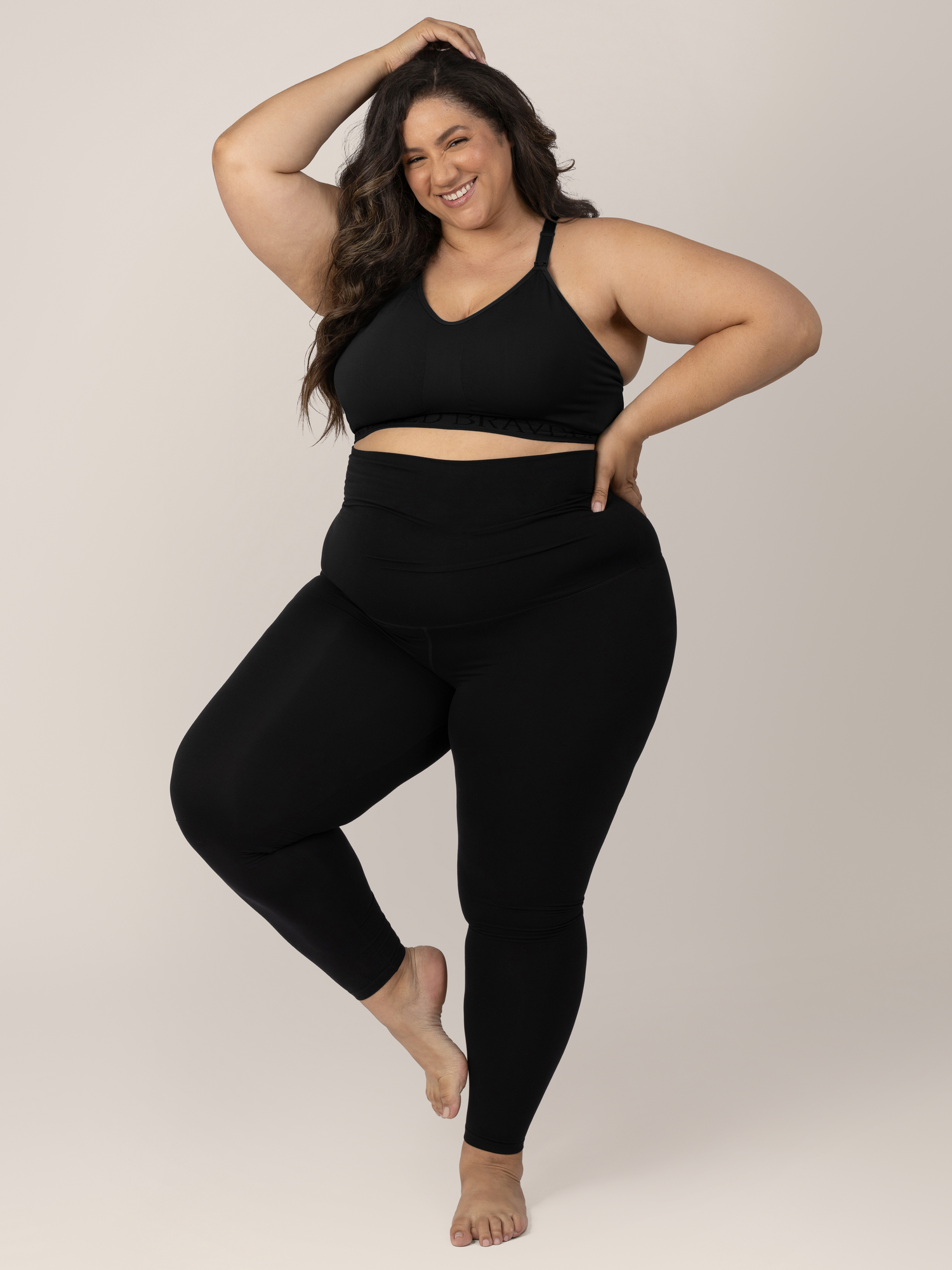 Sublime® Hands-Free Pumping & Nursing Sports Bra | Black | Milk & Baby