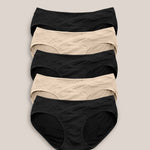 Under-the-Bump Bikini Underwear Pack | Low Rise Style - Neutrals | Milk & Baby