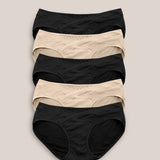 Under-the-Bump Bikini Underwear Pack | Low Rise Style - Neutrals | Milk & Baby