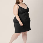 Lucille Maternity & Nursing Nightgown | Black | Milk & Baby
