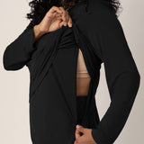 Bamboo Maternity & Nursing Long Sleeve T-shirt | Black