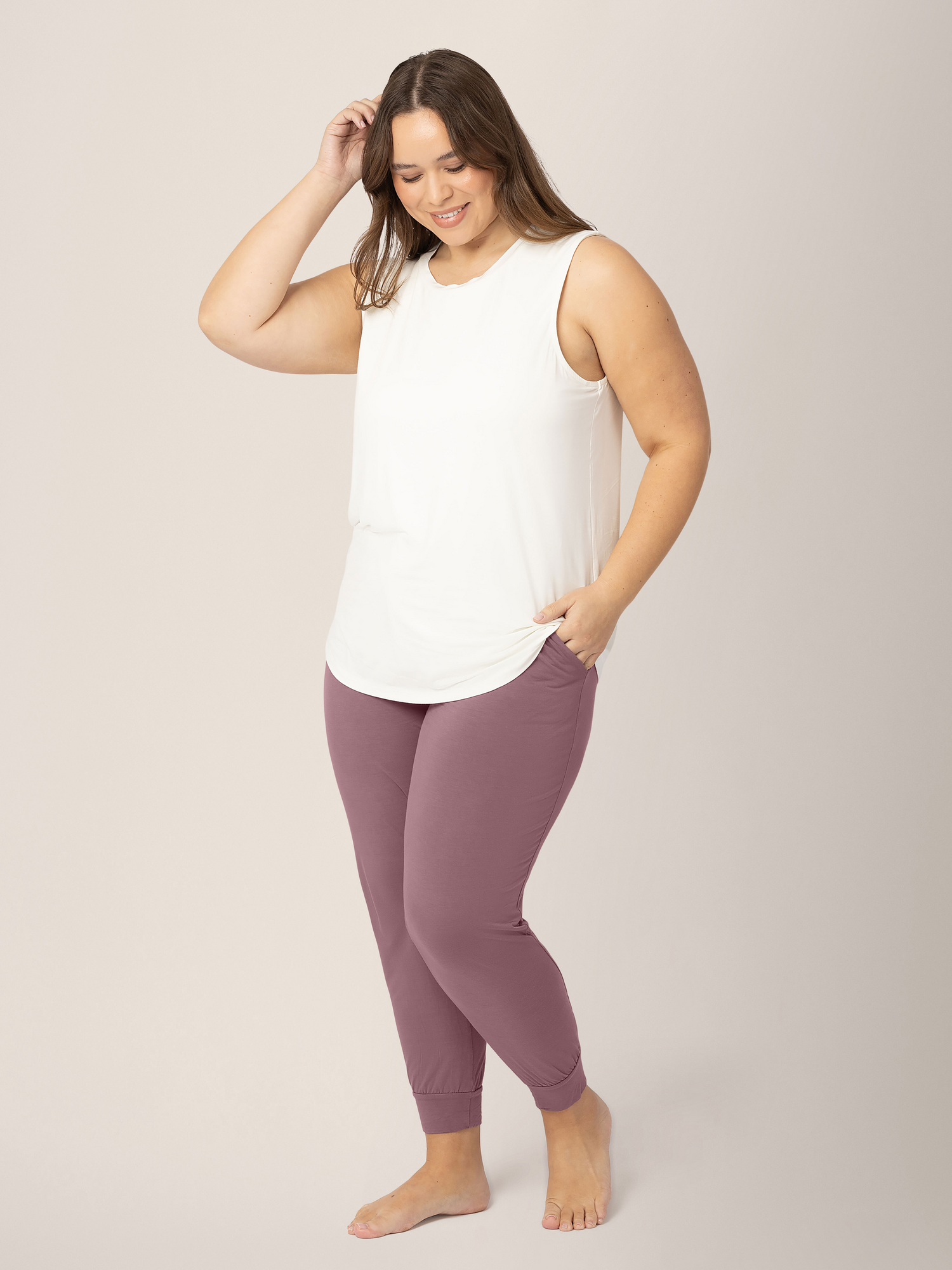 Bamboo Maternity & Nursing Tank | White | Milk & Baby