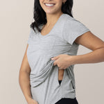 Everyday Maternity & Nursing T-shirt | Grey Heather | Milk & Baby