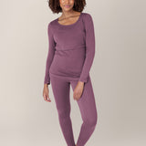 Jane Nursing Pajama Set | Burgundy Plum | Milk & Baby