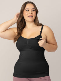 Sublime® Hands-Free Pumping & Nursing Tank | Black | Milk & Baby