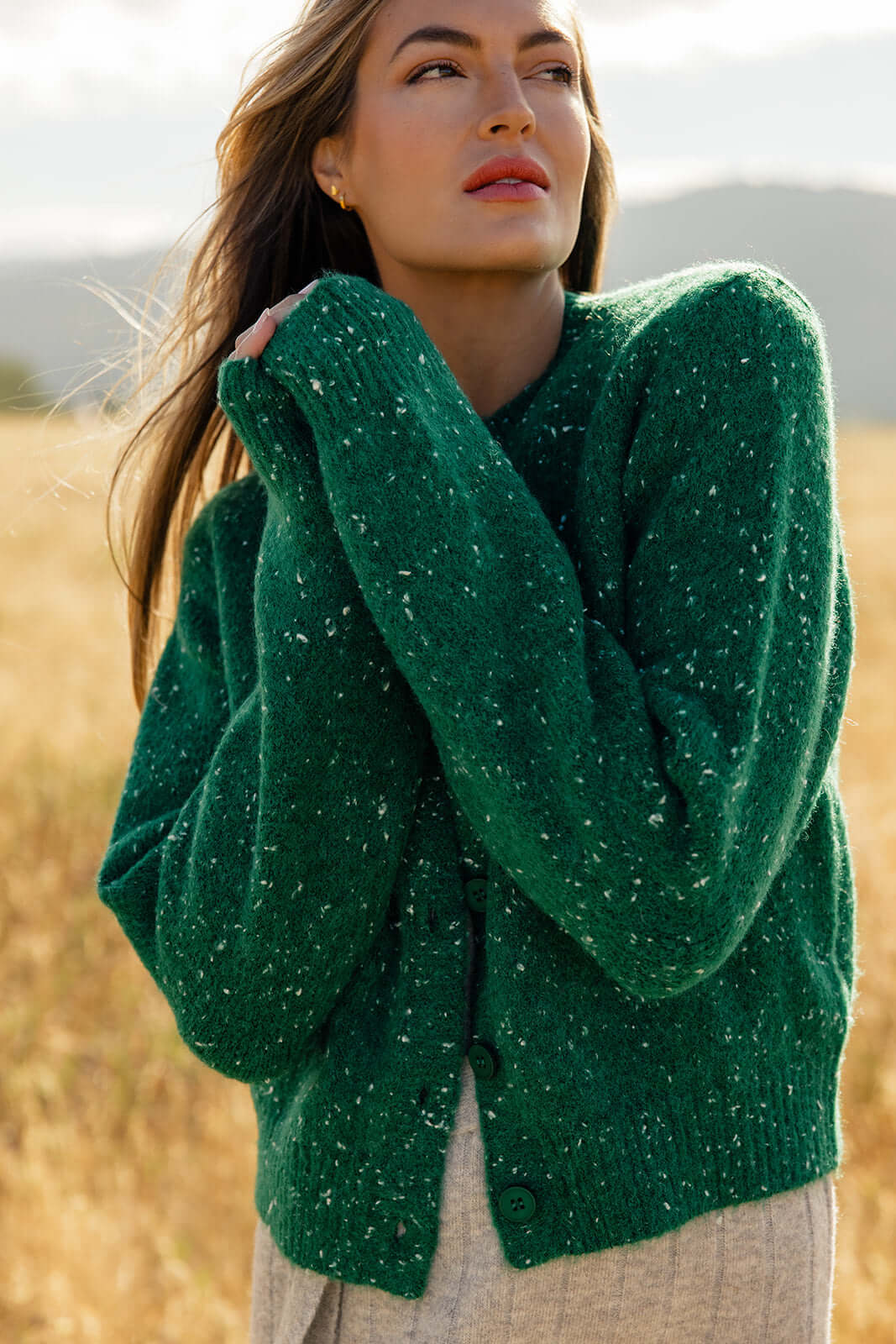 Defying Gravity Speckled Cardigan | Milk & Baby