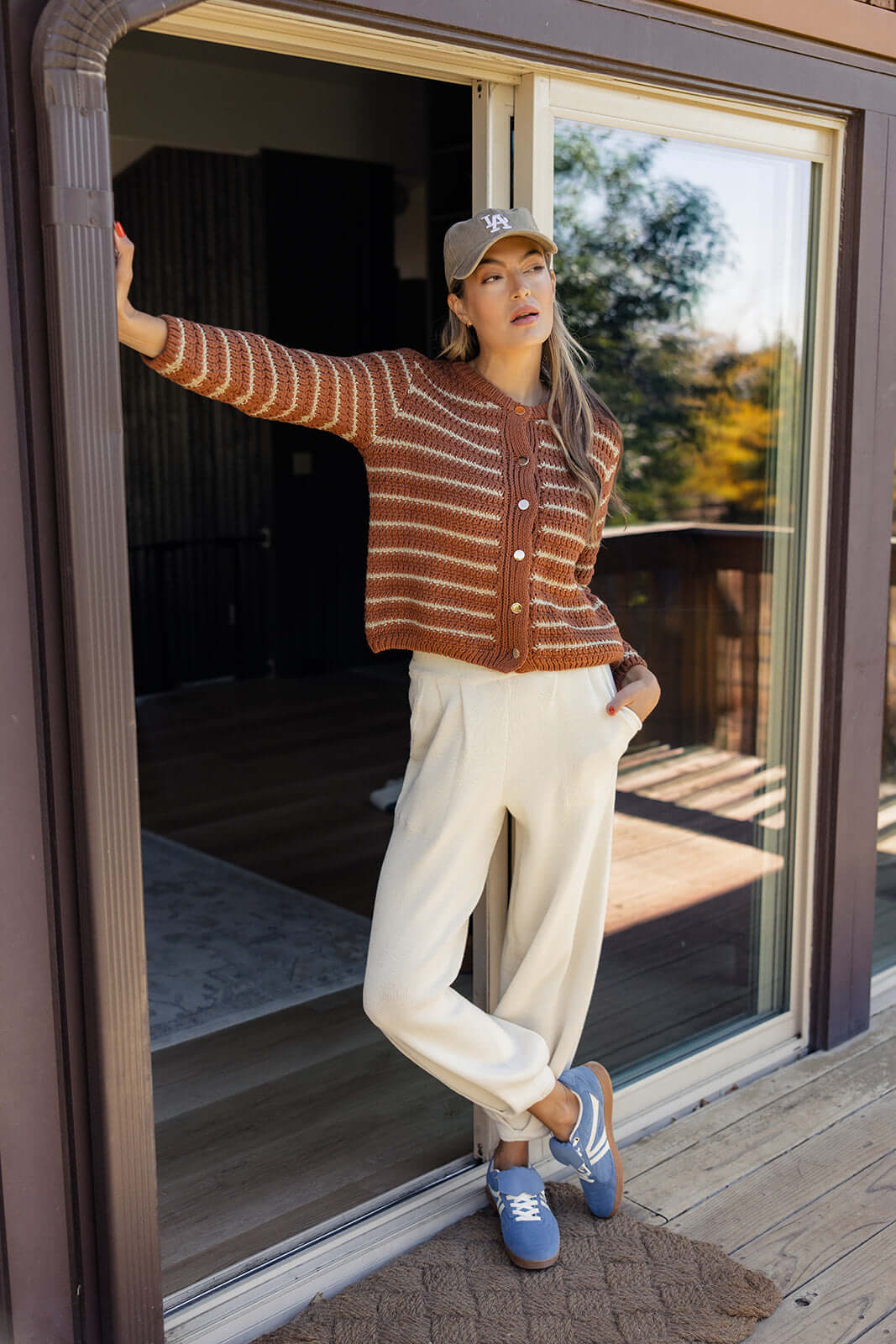 Girl Like You Stripe Sweater Cardigan | Milk & Baby