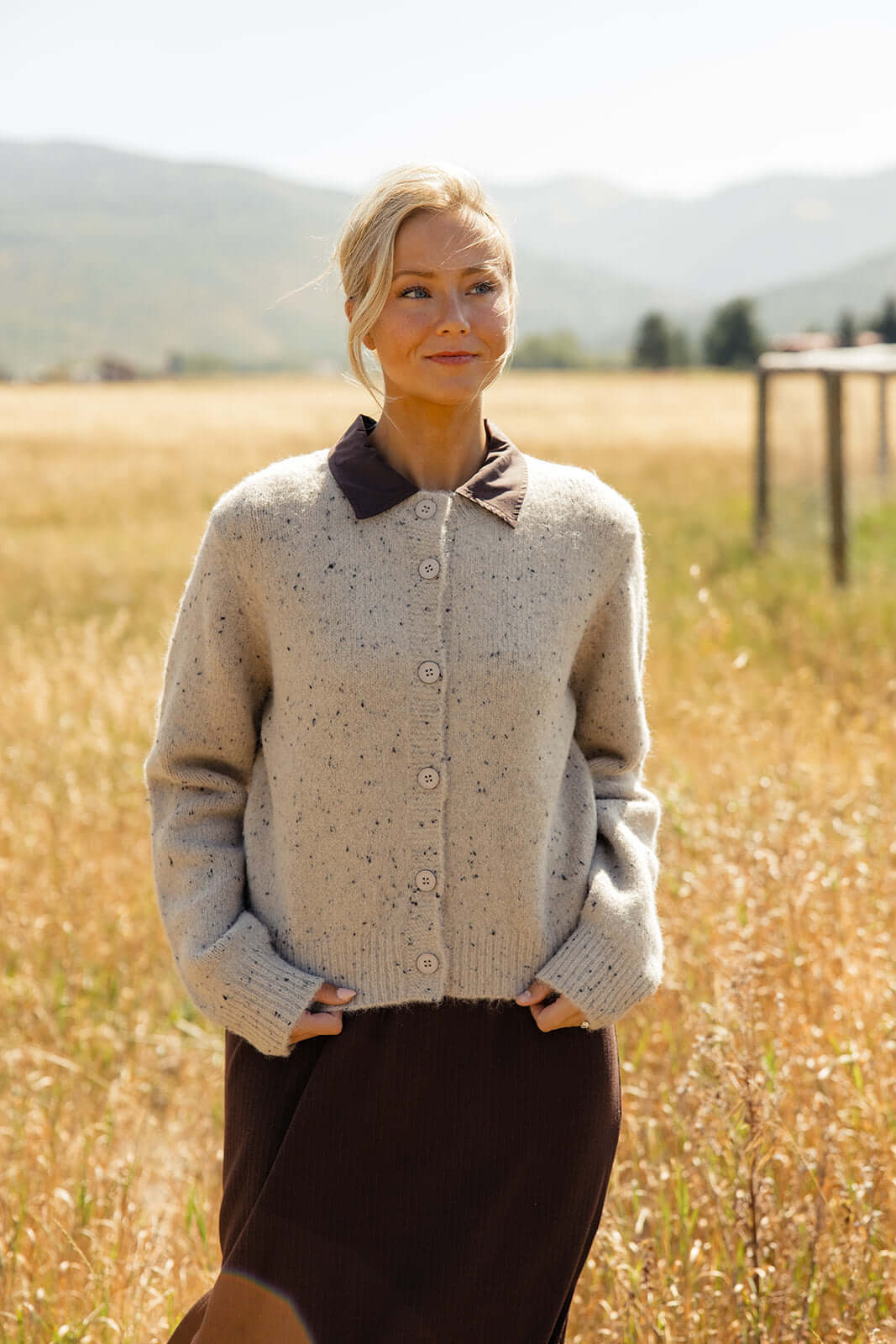 Defying Gravity Speckled Cardigan | Milk & Baby