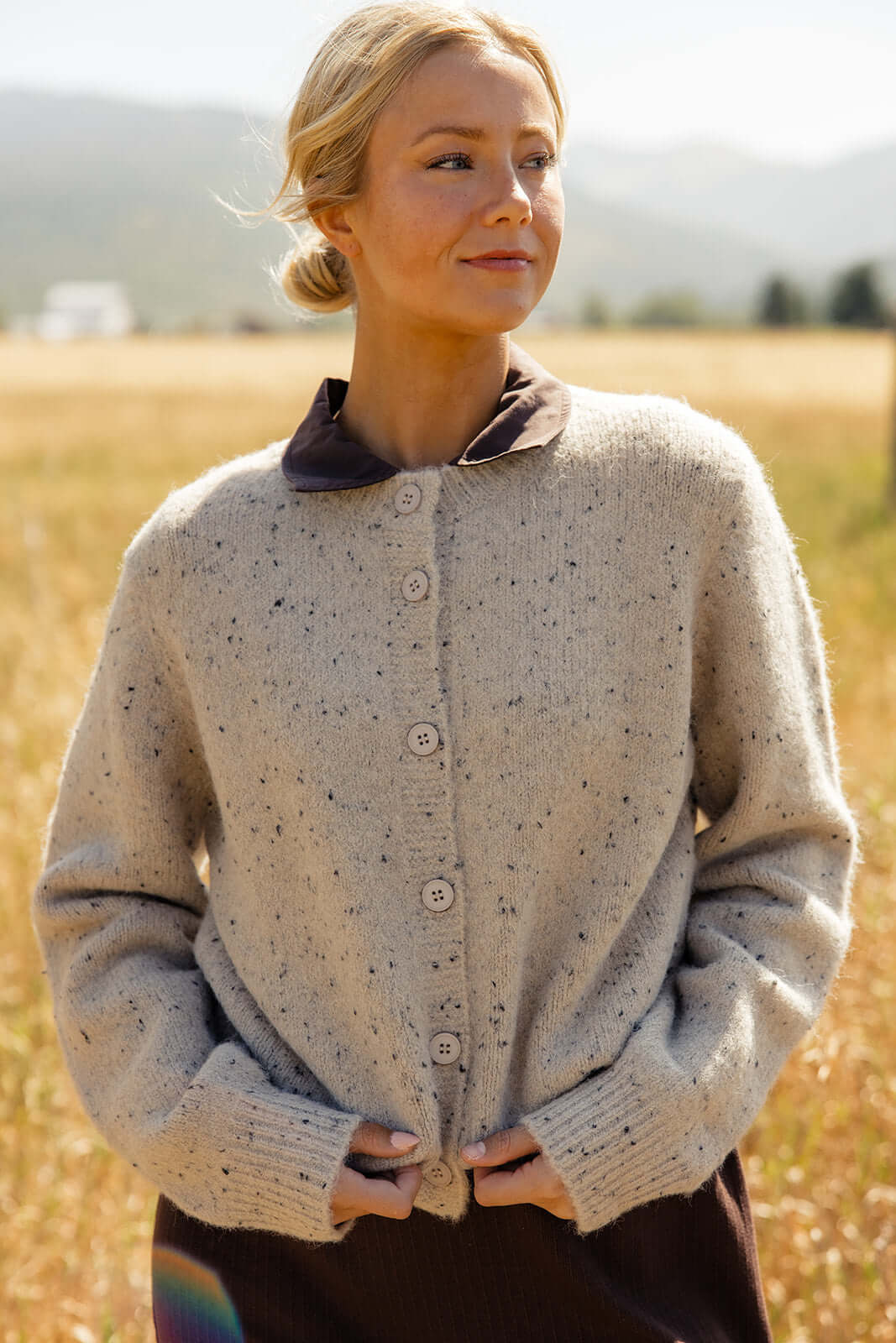 Defying Gravity Speckled Cardigan | Milk & Baby