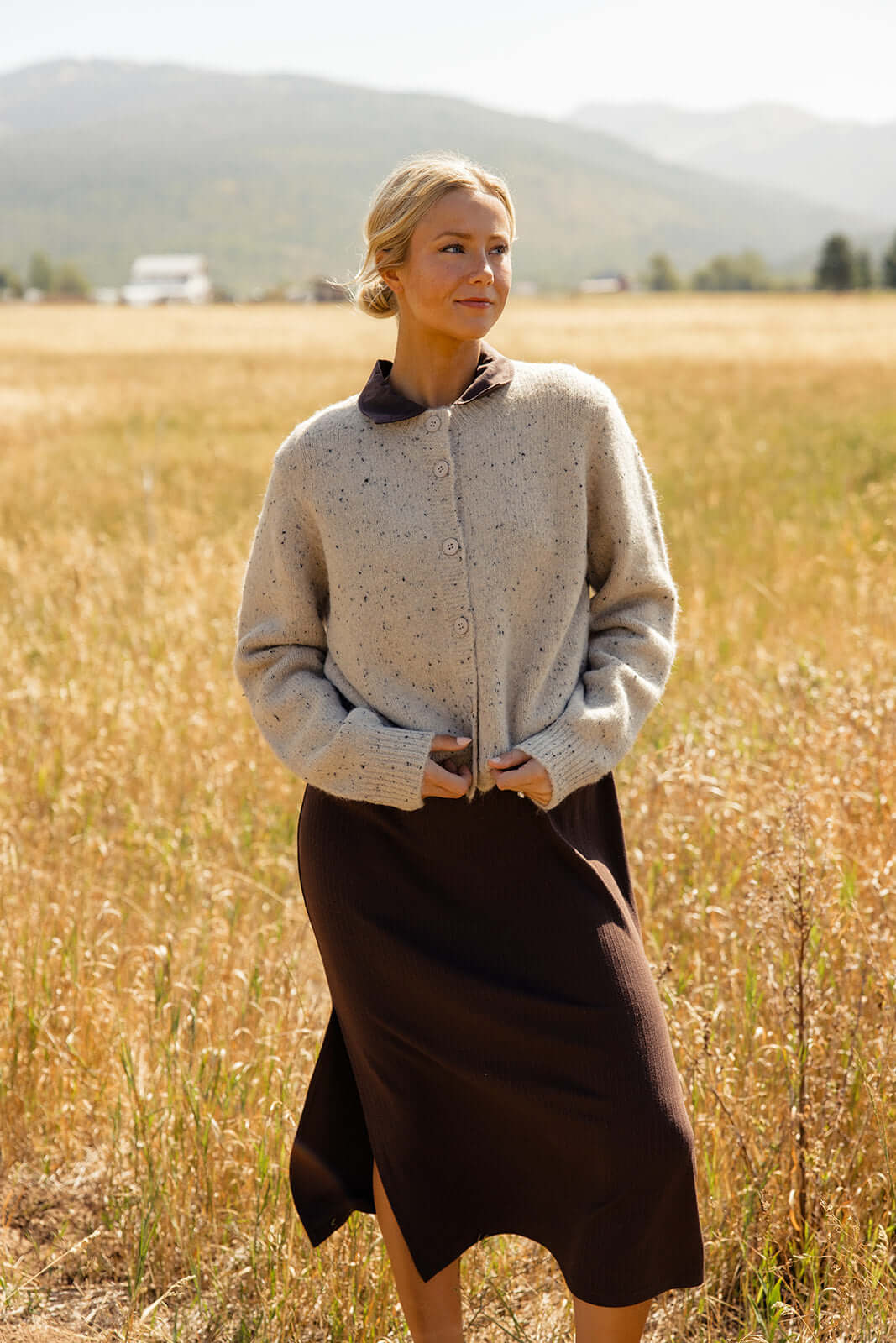 Defying Gravity Speckled Cardigan | Milk & Baby