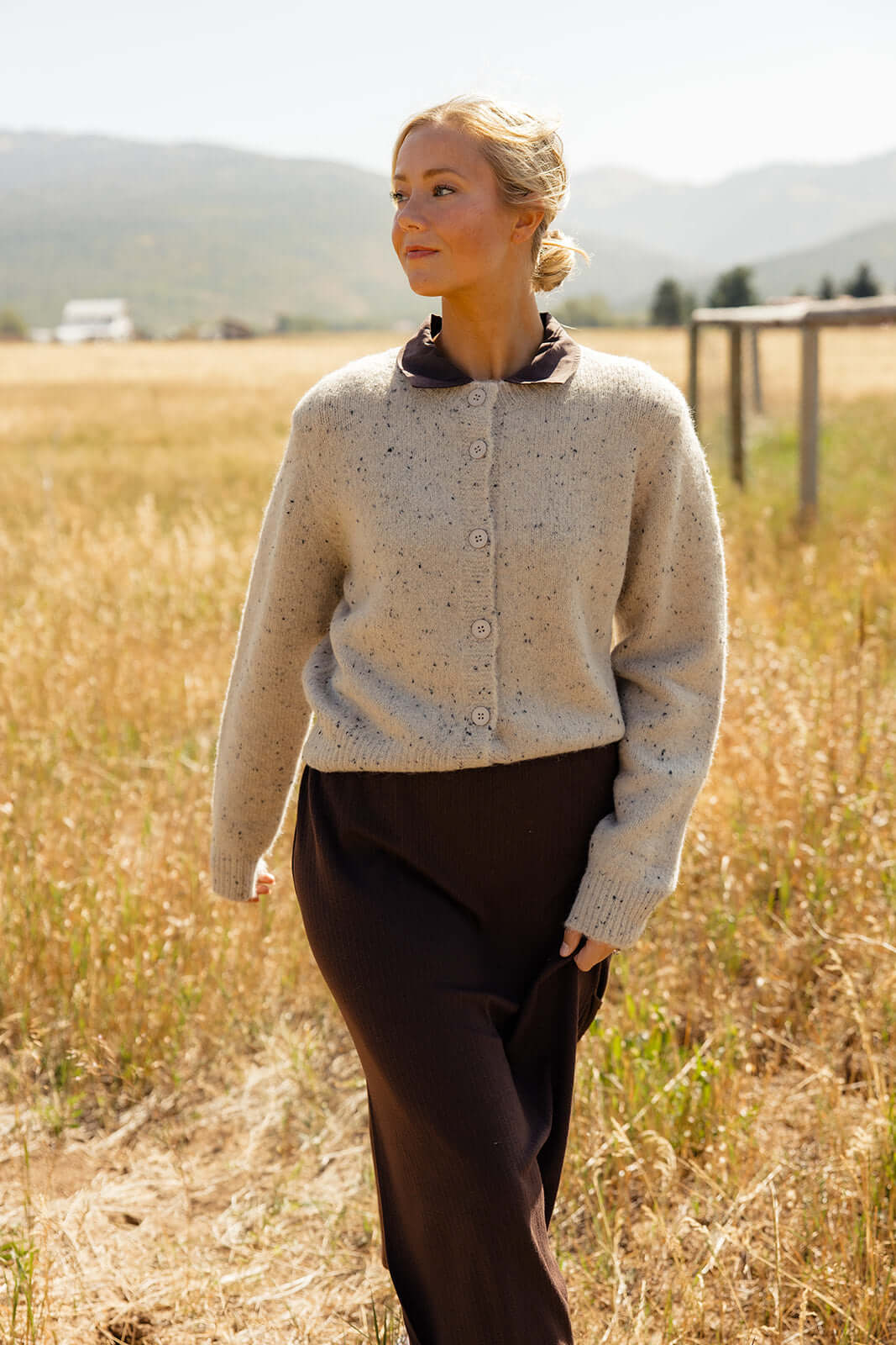 Defying Gravity Speckled Cardigan | Milk & Baby