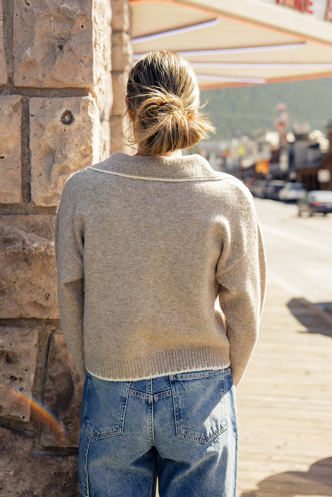 Sand Castles Collared Cardigan | Milk & Baby