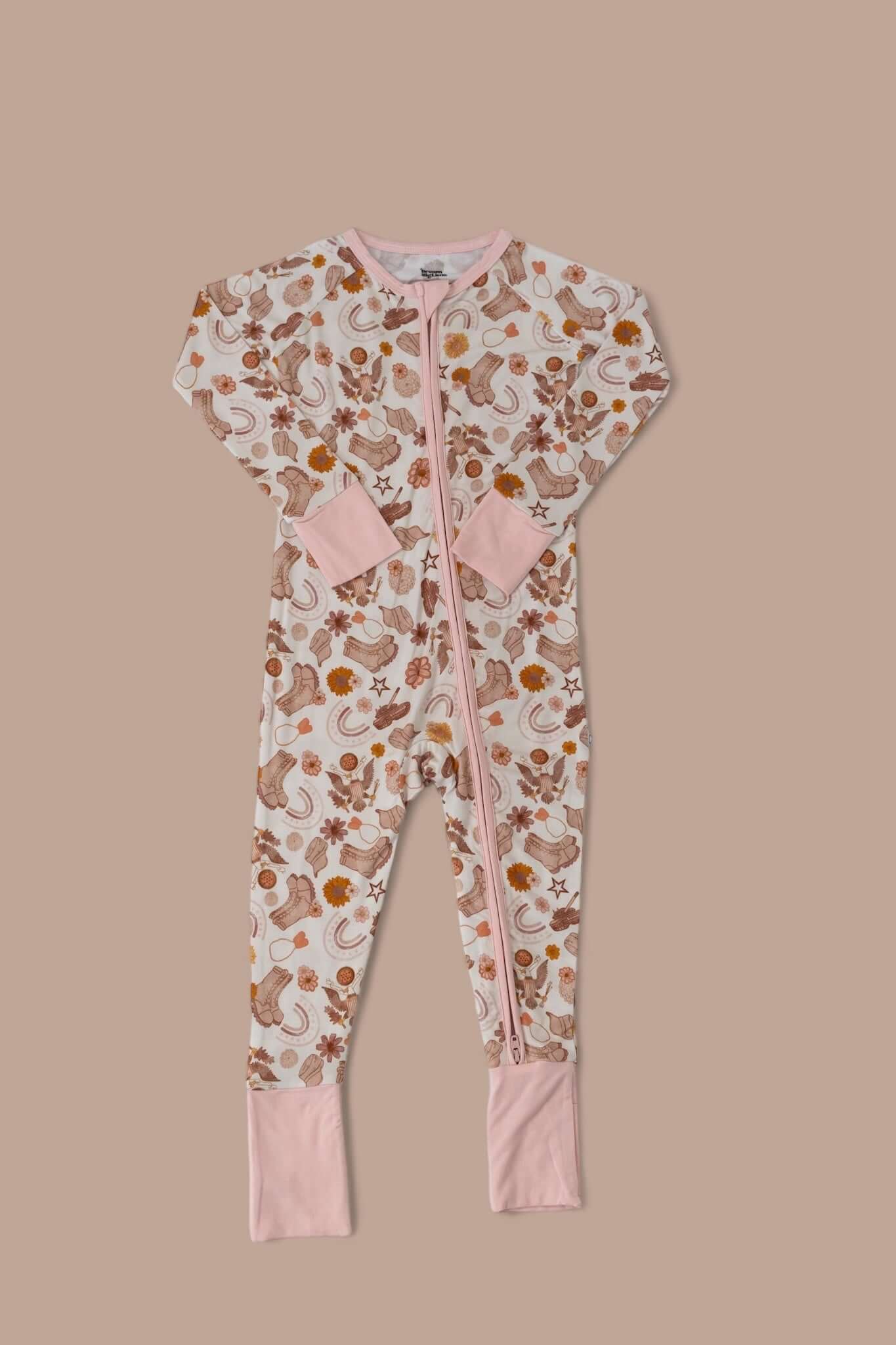 Flowers and Boots Dream Romper | Milk & Baby