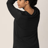 Bamboo Maternity & Nursing Long Sleeve T-shirt | Black