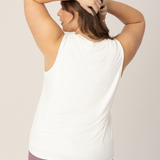 Bamboo Maternity & Nursing Tank | White | Milk & Baby