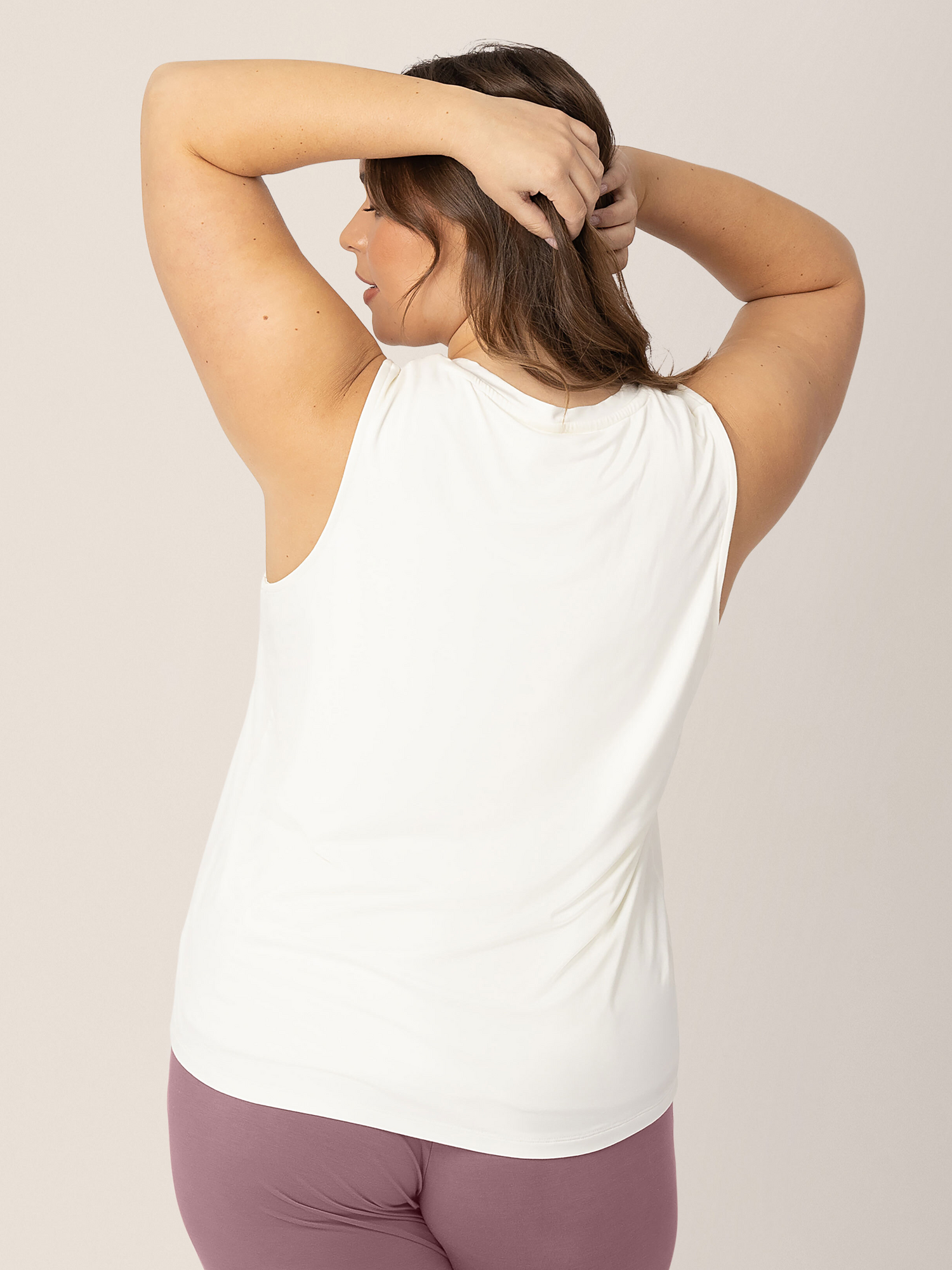 Bamboo Maternity & Nursing Tank | White | Milk & Baby