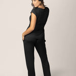 Davy Maternity & Nursing Pajama Set | Black | Milk & Baby