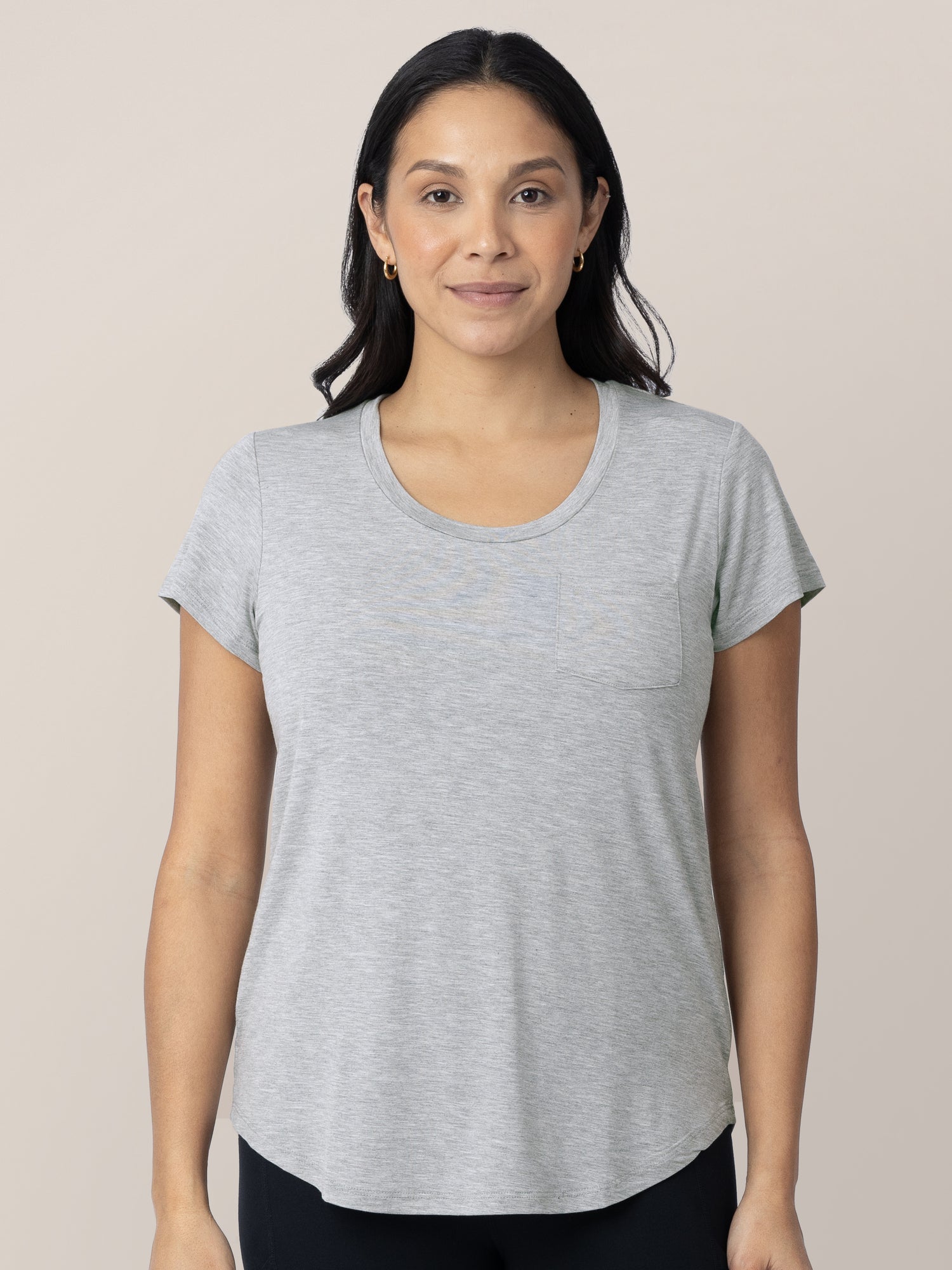 Everyday Maternity & Nursing T-shirt | Grey Heather | Milk & Baby