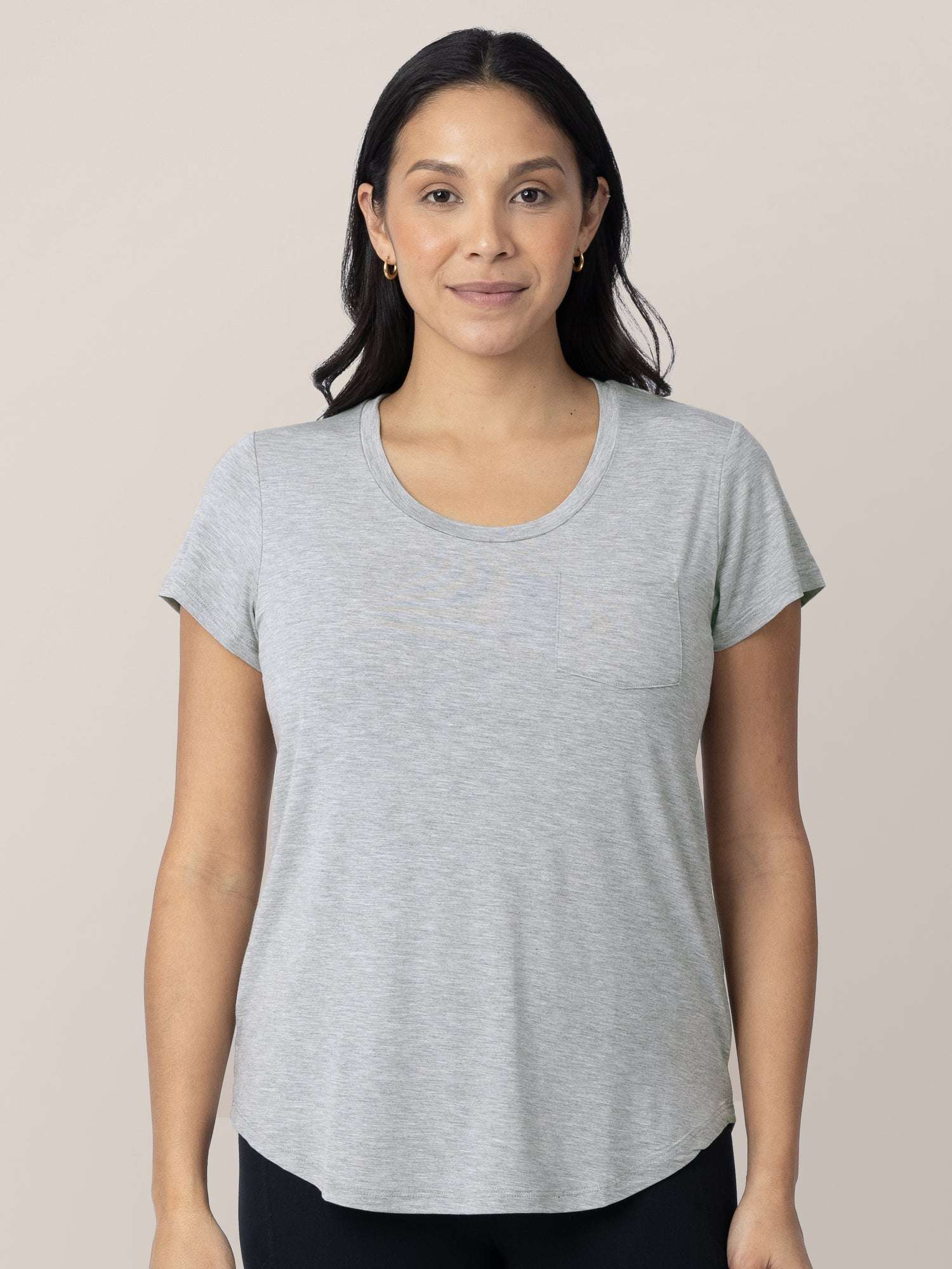 Everyday Maternity & Nursing T-shirt | Grey Heather Milk & Baby