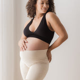 Sublime® Bamboo Maternity & Postpartum Bike Short | Oatmeal Heather