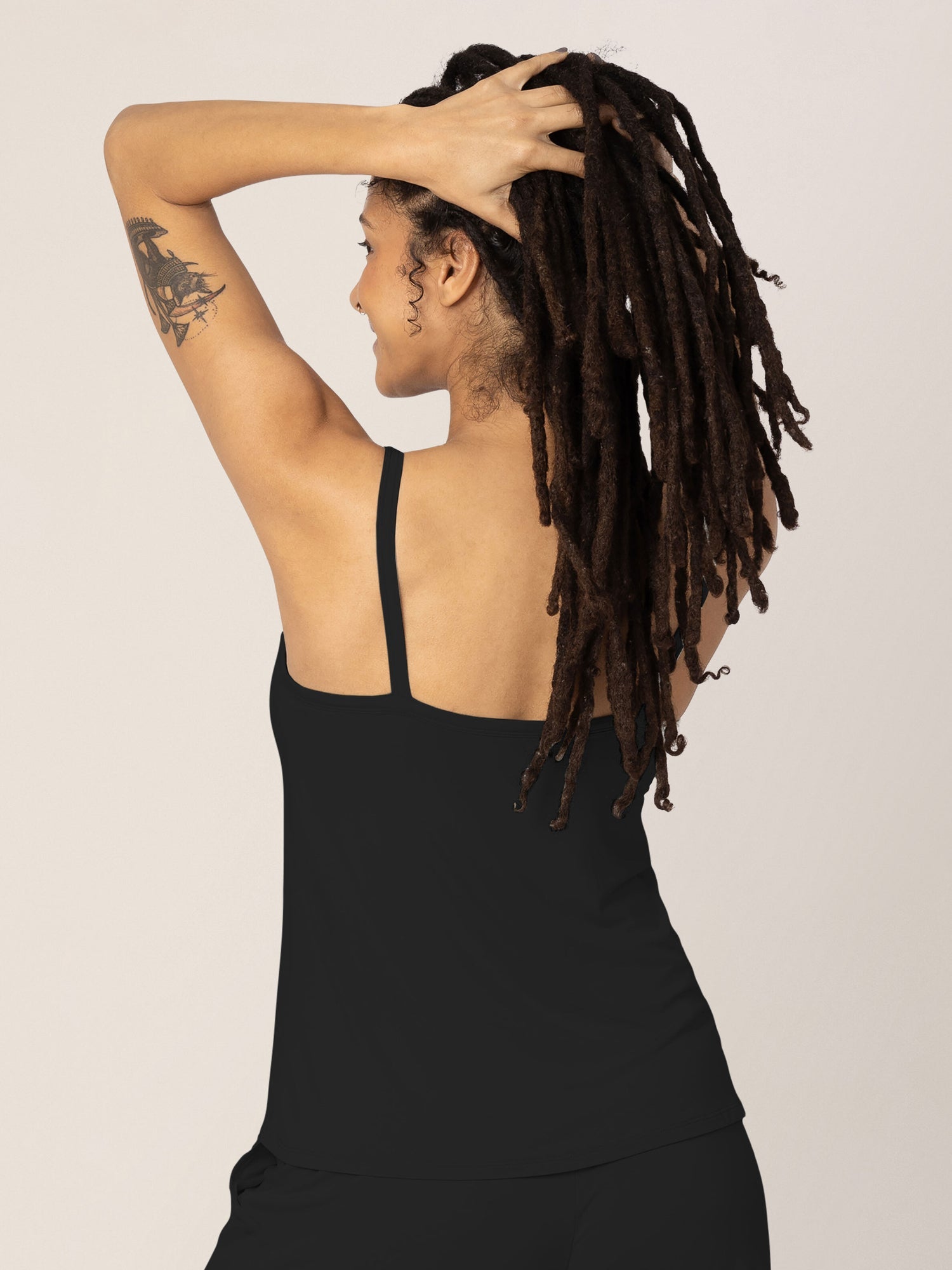 Bamboo Lounge Around Nursing Tank | Black | Milk & Baby