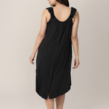 Ruffle Strap Labor & Delivery Gown | Black | Milk & Baby