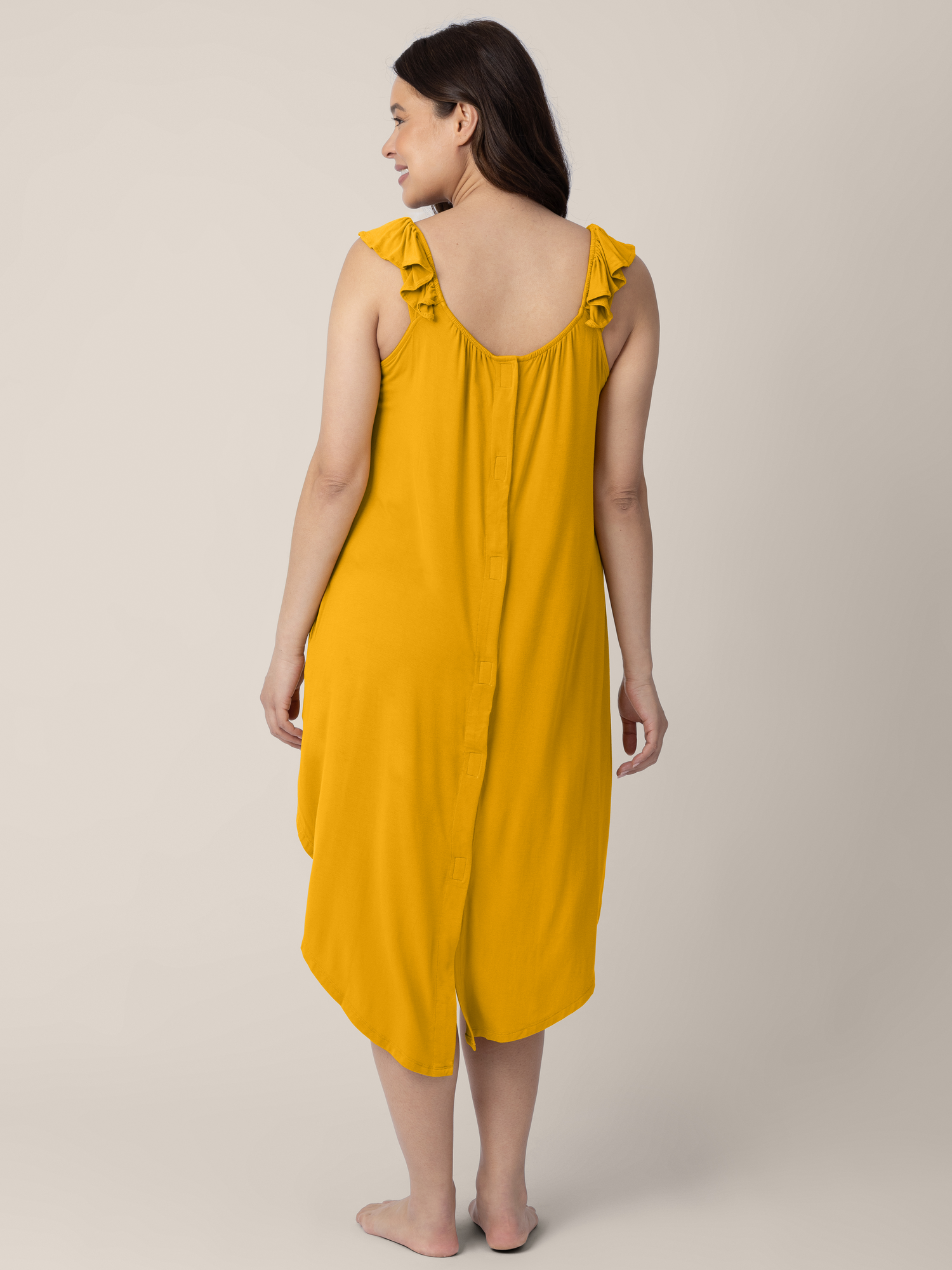 Ruffle Strap Labor & Delivery Gown | Honey | Milk & Baby
