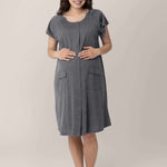 Universal Labor & Delivery Gown | Grey Heather | Milk & Baby