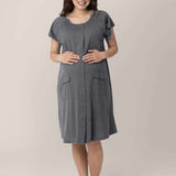 Universal Labor & Delivery Gown | Grey Heather | Milk & Baby