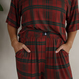 Christmas Plaid | Women's Boxy Tee Lounge Set