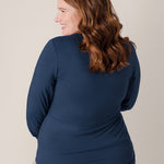 Bamboo Maternity & Nursing Long Sleeve T-shirt | Navy | Milk & Baby