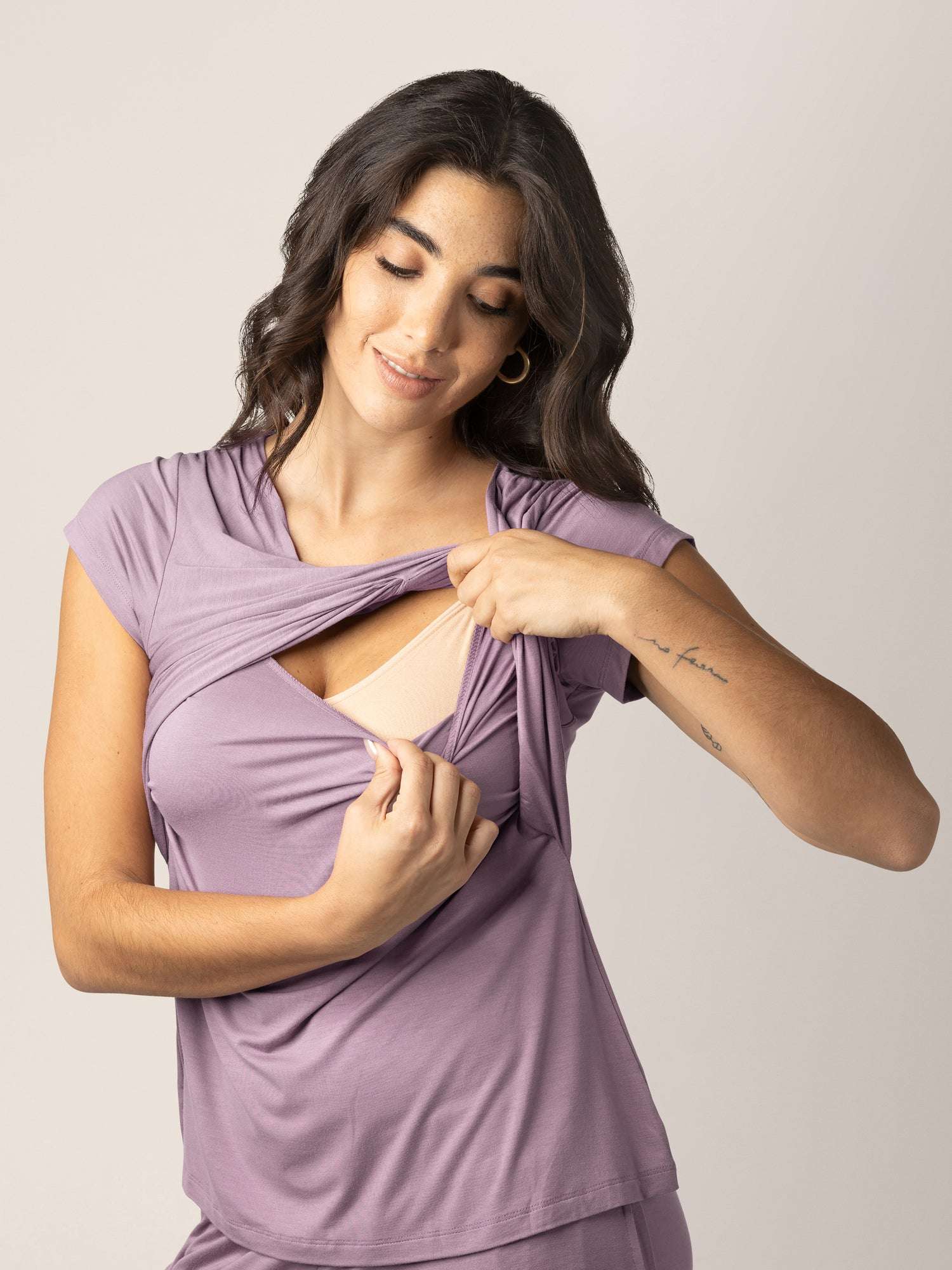 Davy Maternity & Nursing Pajama Set | Dusty Mauve | Milk & Baby