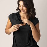 Davy Maternity & Nursing Pajama Set | Black | Milk & Baby