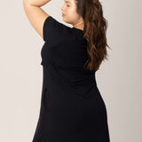 Eleanora Bamboo Maternity & Nursing Dress | Black