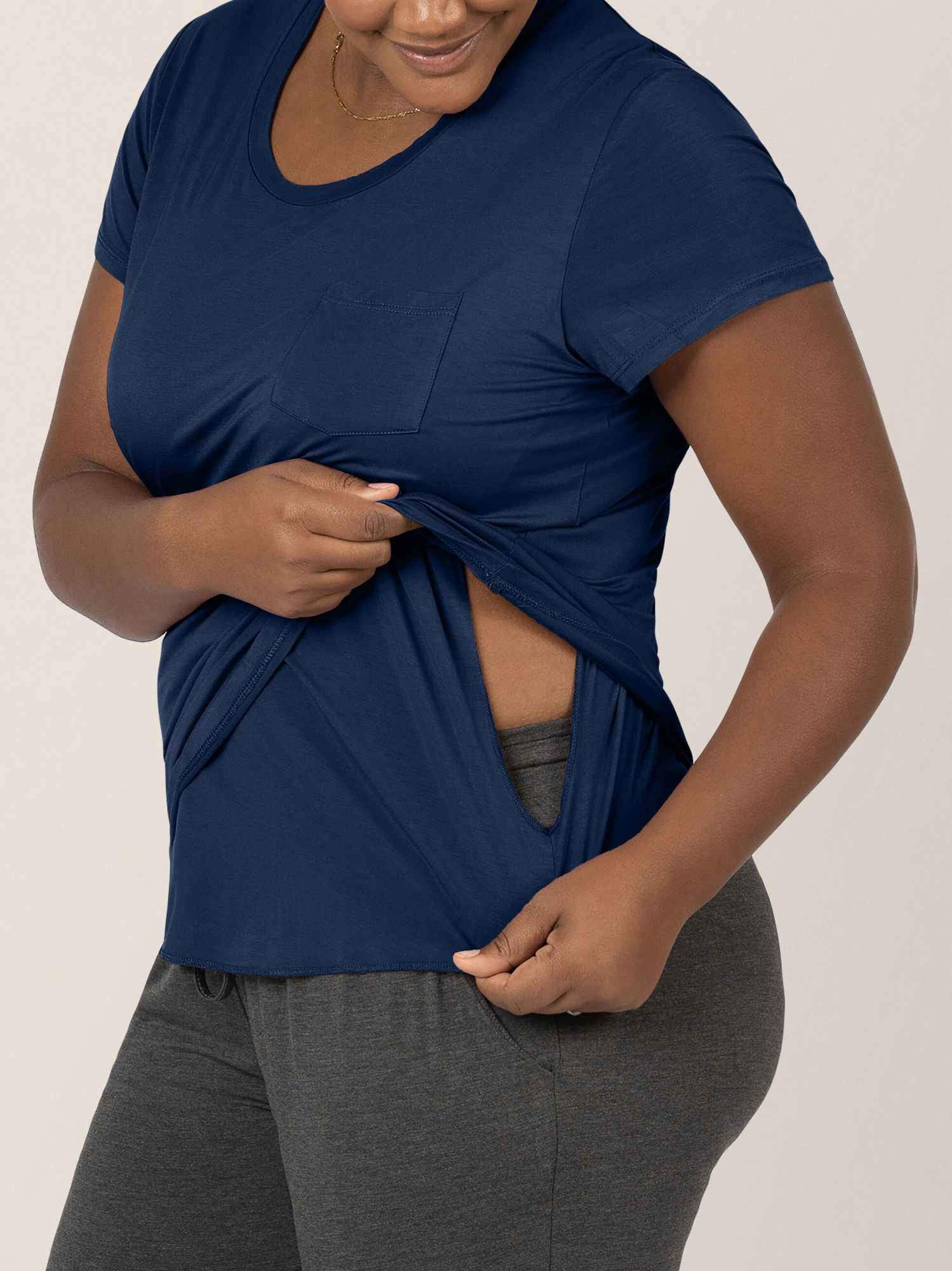 Everyday Maternity & Nursing T-shirt | Navy | Milk & Baby