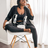 Sublime® Hands-Free Pumping & Nursing Bra | Black | Milk & Baby