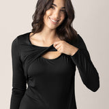 Jane Nursing Pajama Set | Black | Milk & Baby