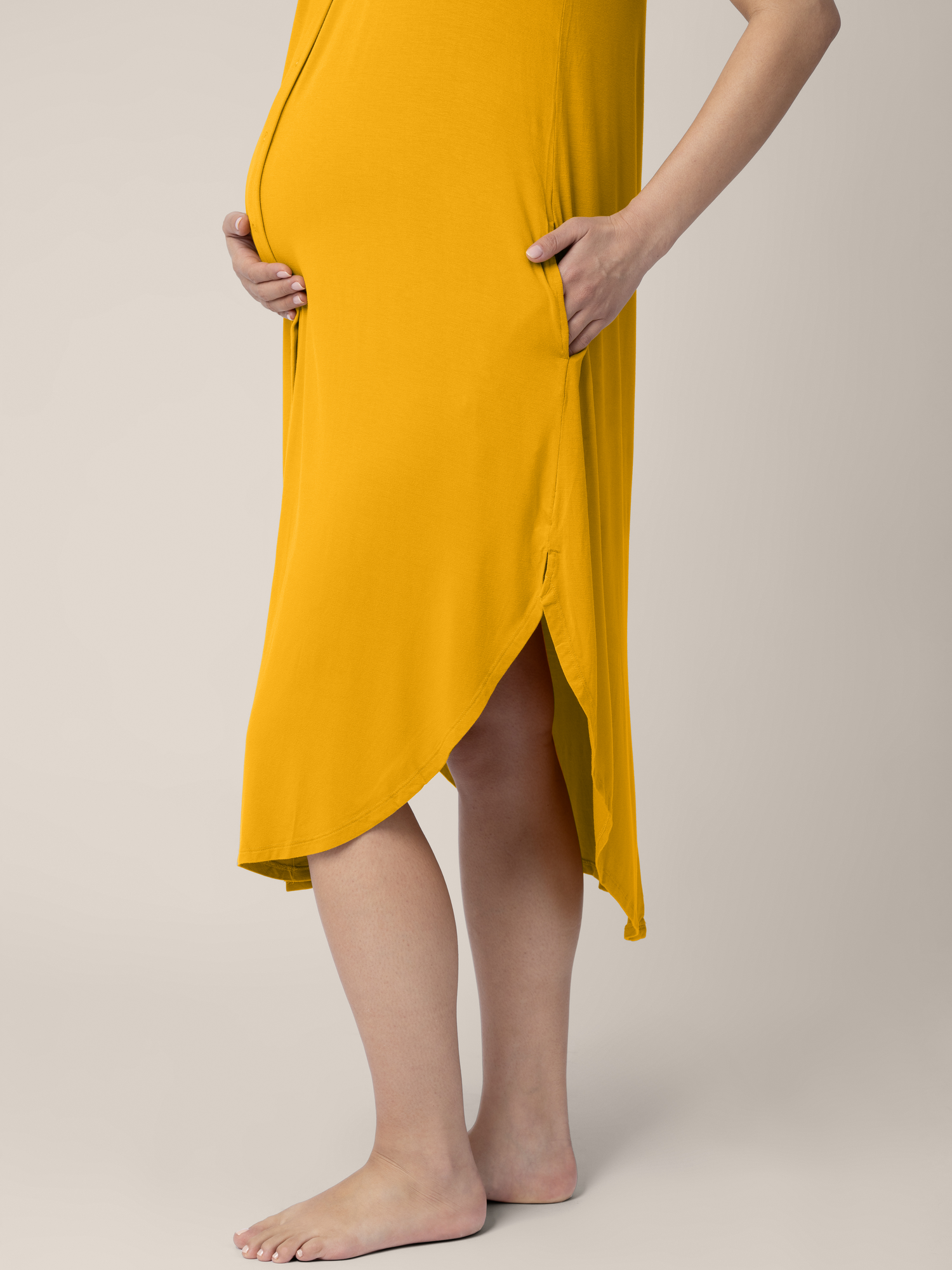 Ruffle Strap Labor & Delivery Gown | Honey | Milk & Baby