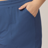 Bamboo Maternity & Postpartum Lounge Short | Slate Blue | Milk & Baby