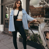 Sublime® Bamboo Maternity & Nursing Longline Bra Top | Oatmeal Heather