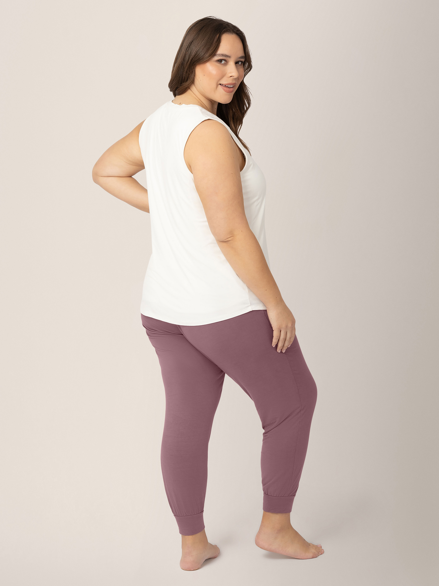 Bamboo Maternity & Nursing Tank | White | Milk & Baby