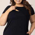 Eleanora Bamboo Maternity & Nursing Dress | Black | Milk & Baby