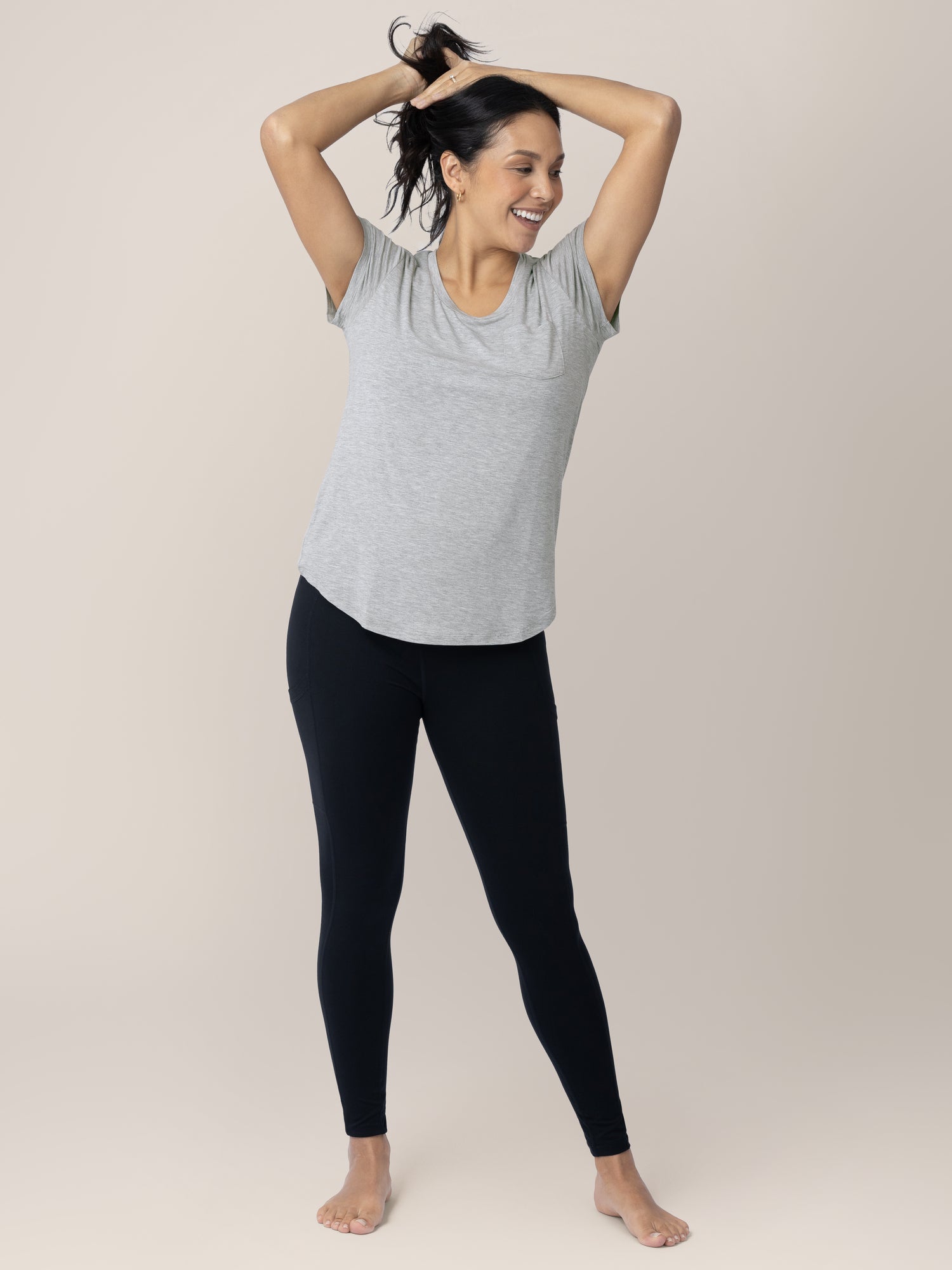Everyday Maternity & Nursing T-shirt | Grey Heather | Milk & Baby