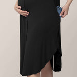 Ruffle Strap Labor & Delivery Gown | Black | Milk & Baby