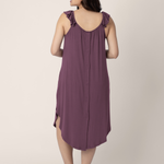 Ruffle Strap Labor & Delivery Gown | Burgundy Plum | Milk & Baby