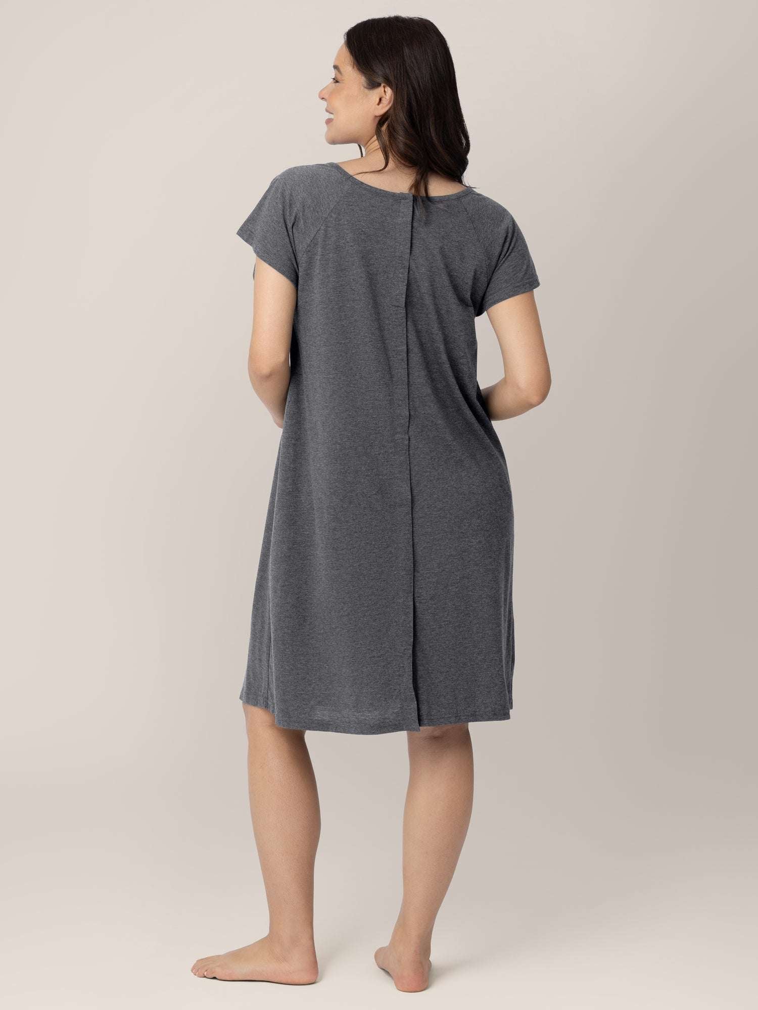 Universal Labor & Delivery Gown | Grey Heather | Milk & Baby