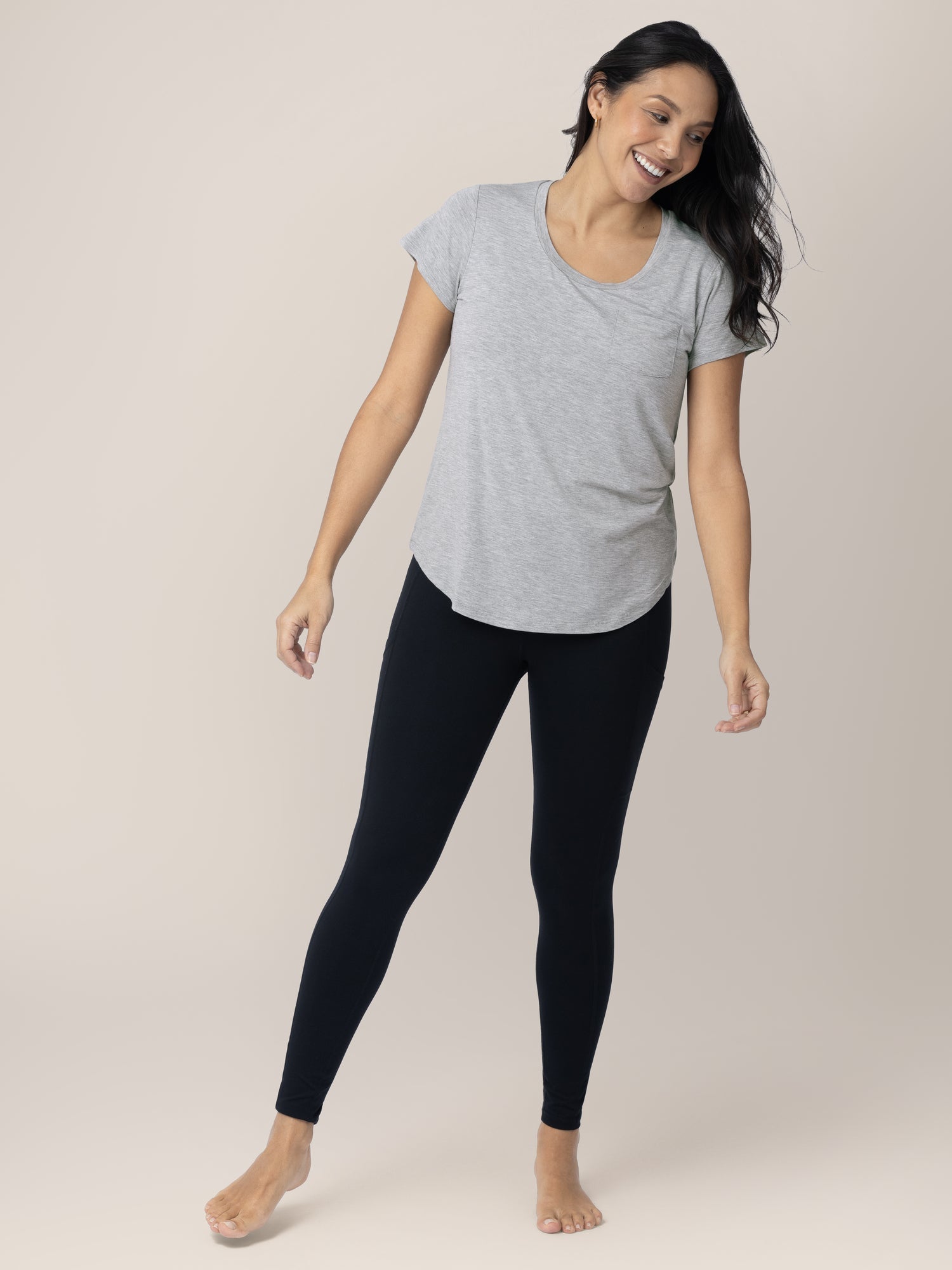 Everyday Maternity & Nursing T-shirt | Grey Heather | Milk & Baby