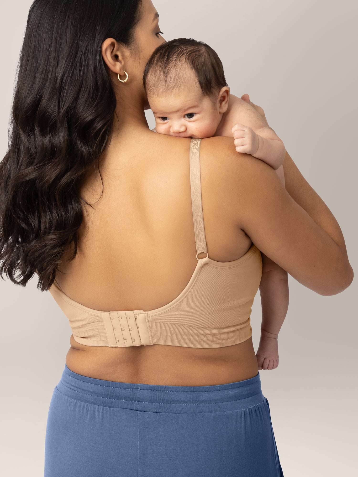 Sublime® Hands-Free Pumping & Nursing Bra | Beige | Milk & Baby