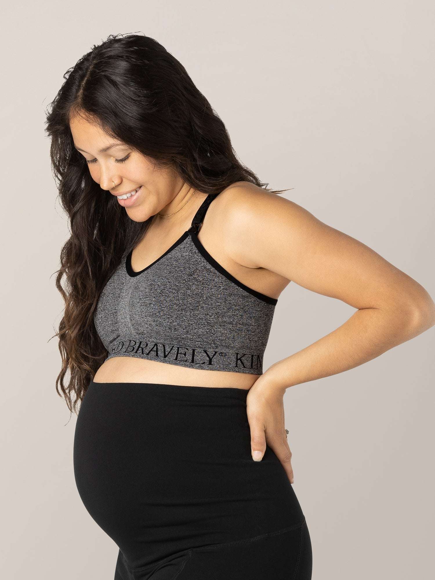 Sublime® Nursing Sports Bra | Heather Grey | Milk & Baby